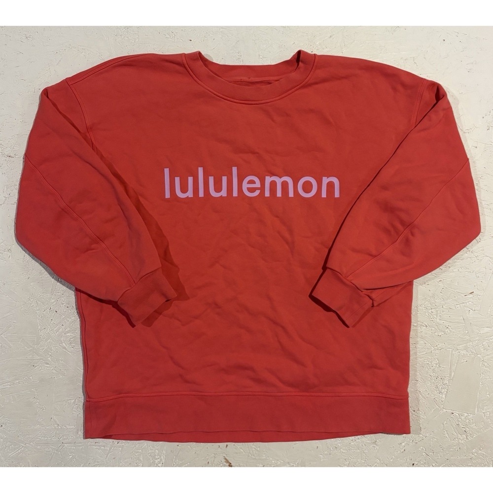 Lululemon Perfectly Oversized Crewneck Pullover Sweatshirt Hot Pink Purple 8